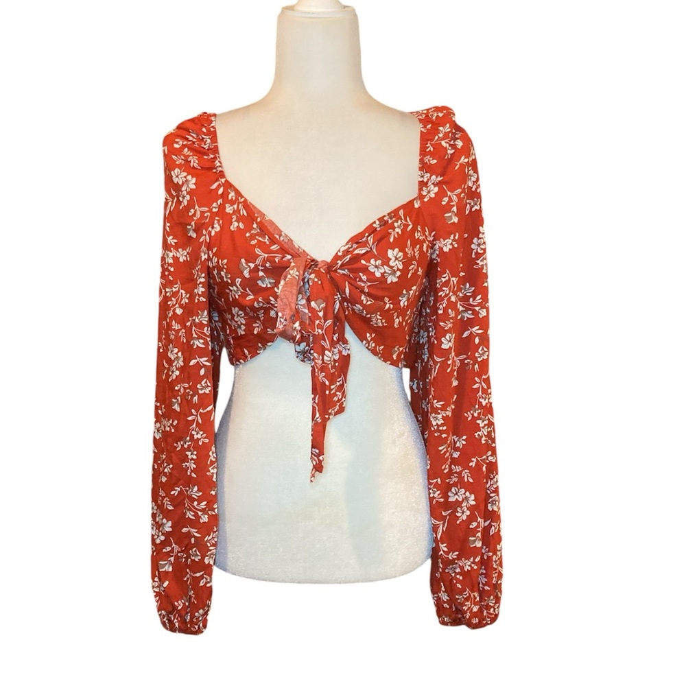 Floral tie top